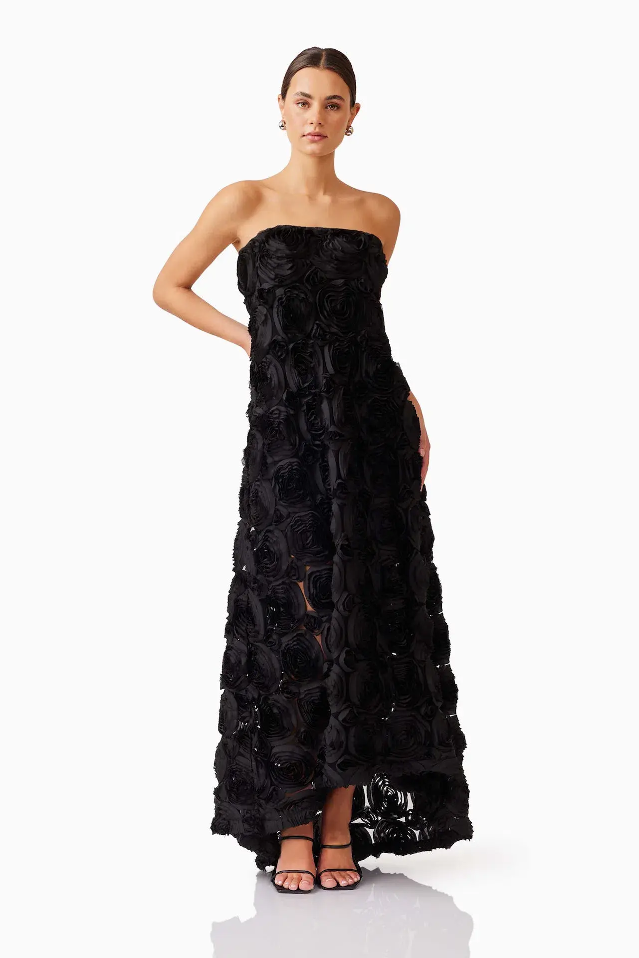 Elliatt Selena Maxi Dress Black Size AU 8 - Image 1