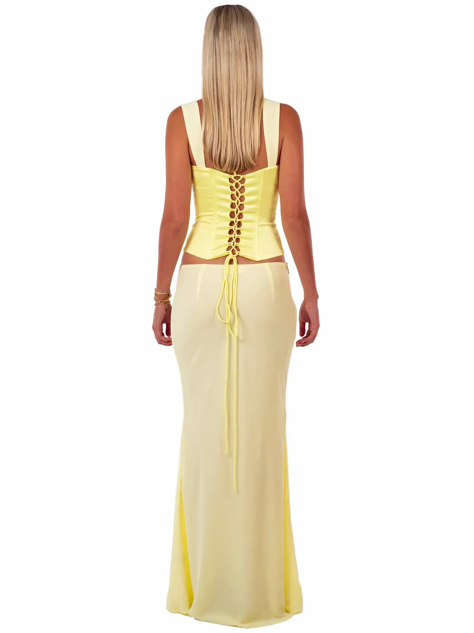 I Am Delilah Scarlett Corset & Skirt Maxi Set Butter Size AU 6 - Image 2