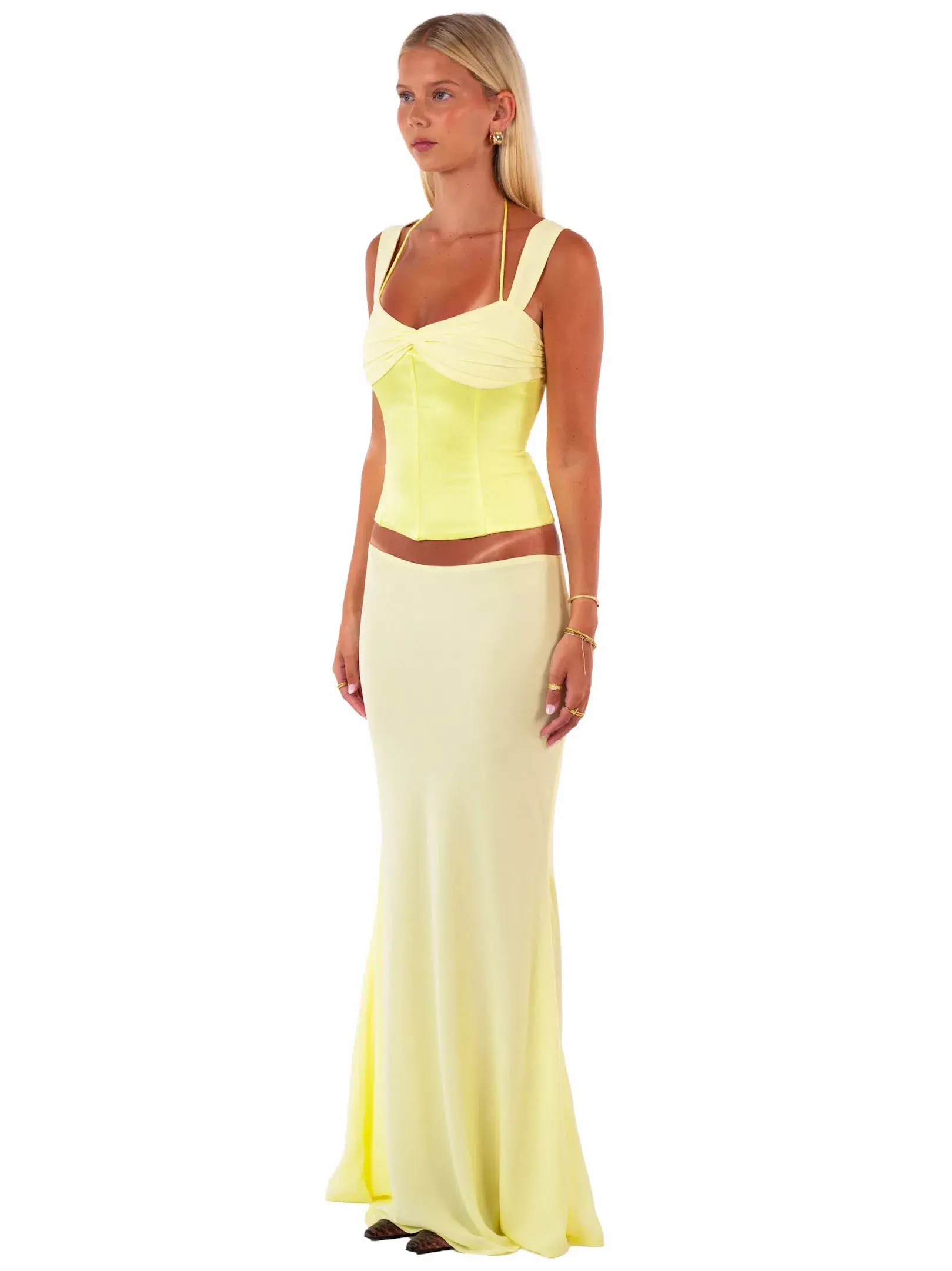 I Am Delilah Scarlett Corset & Skirt Maxi Set Butter Size AU 6 - Image 3