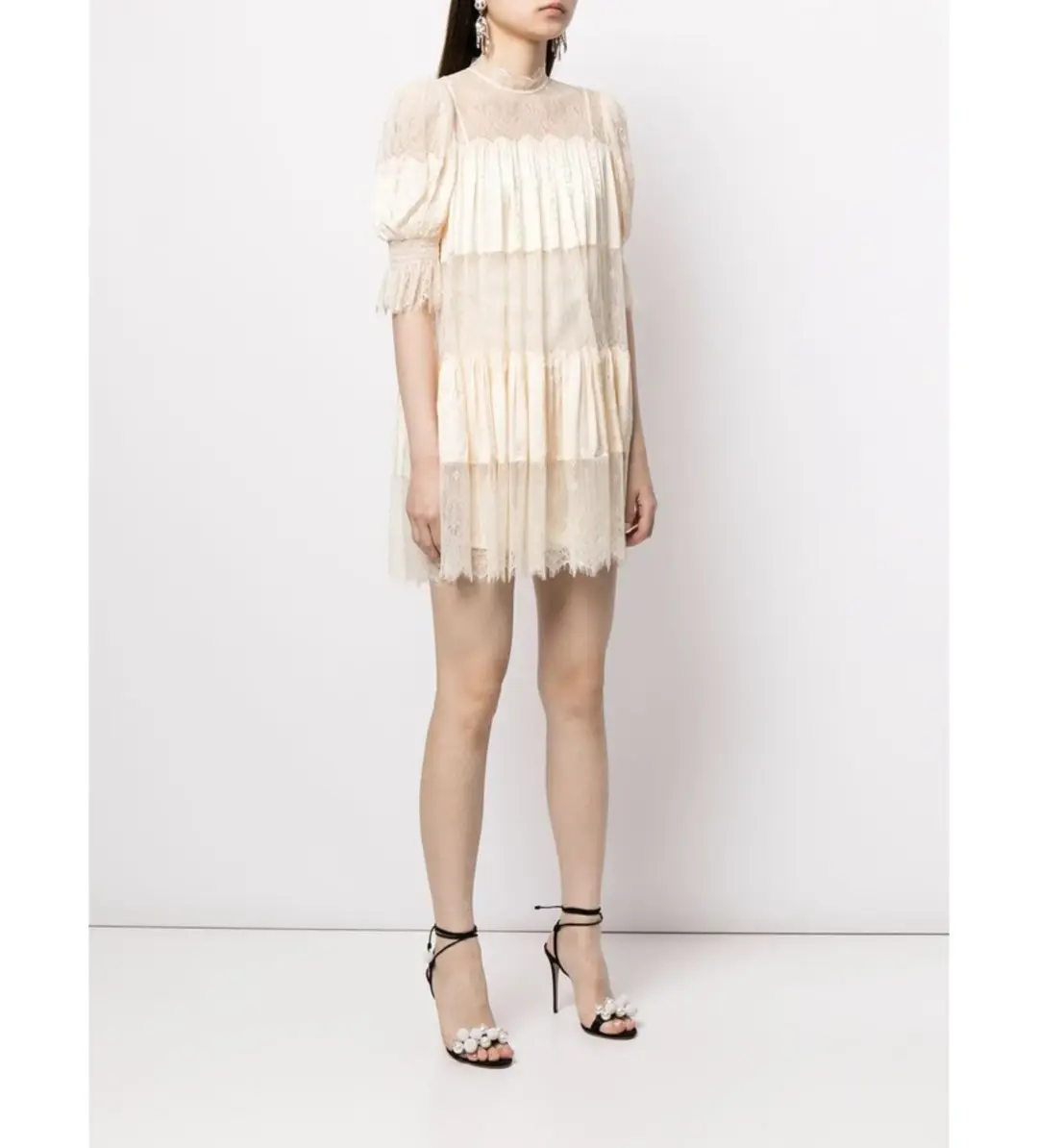 Alice Mccall Sun Moon Lace Mini Dress Nude Size AU 8   for rent on The Volte - main image