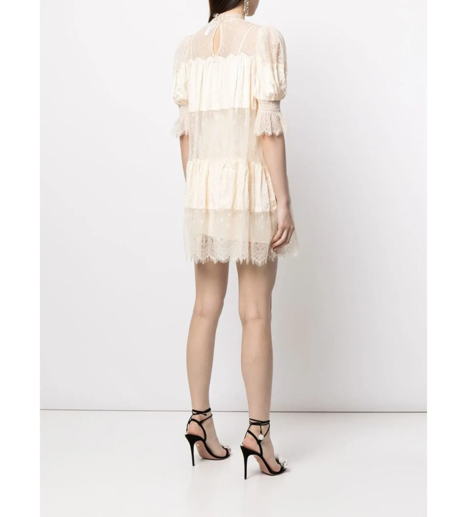 Alice Mccall Sun Moon Lace Mini Dress Nude Size AU 8   - Image 3
