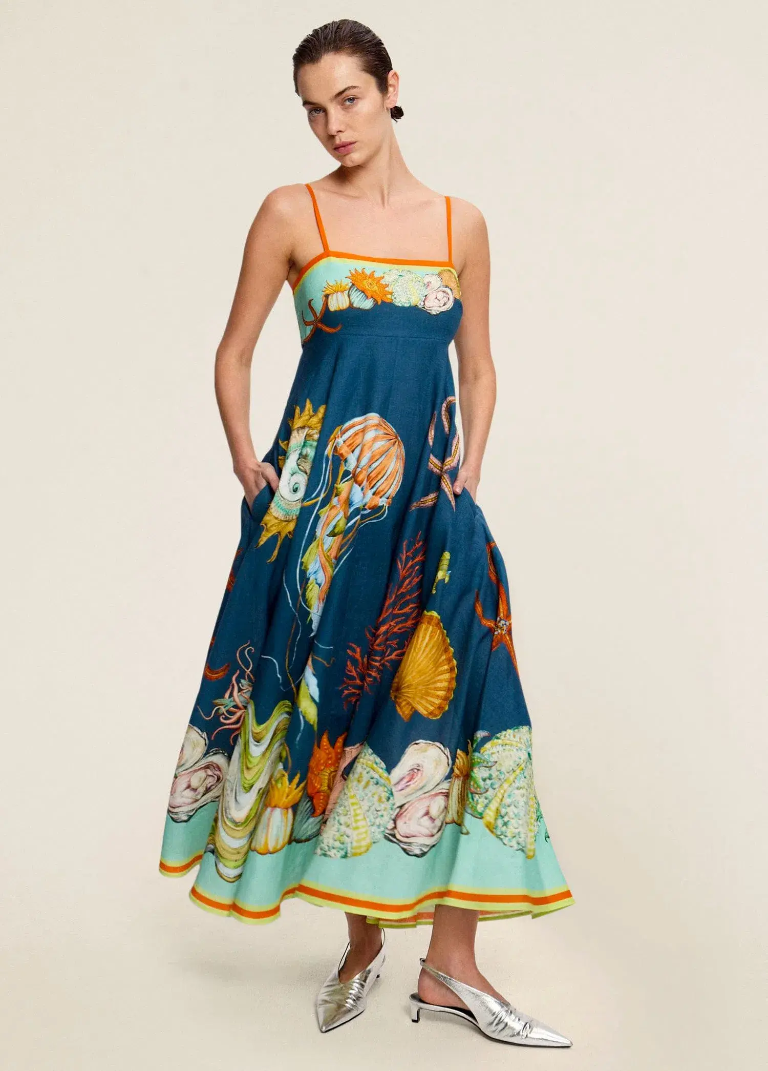 Alemais Dorian Midi Sundress Multi Size 10 - Image 1