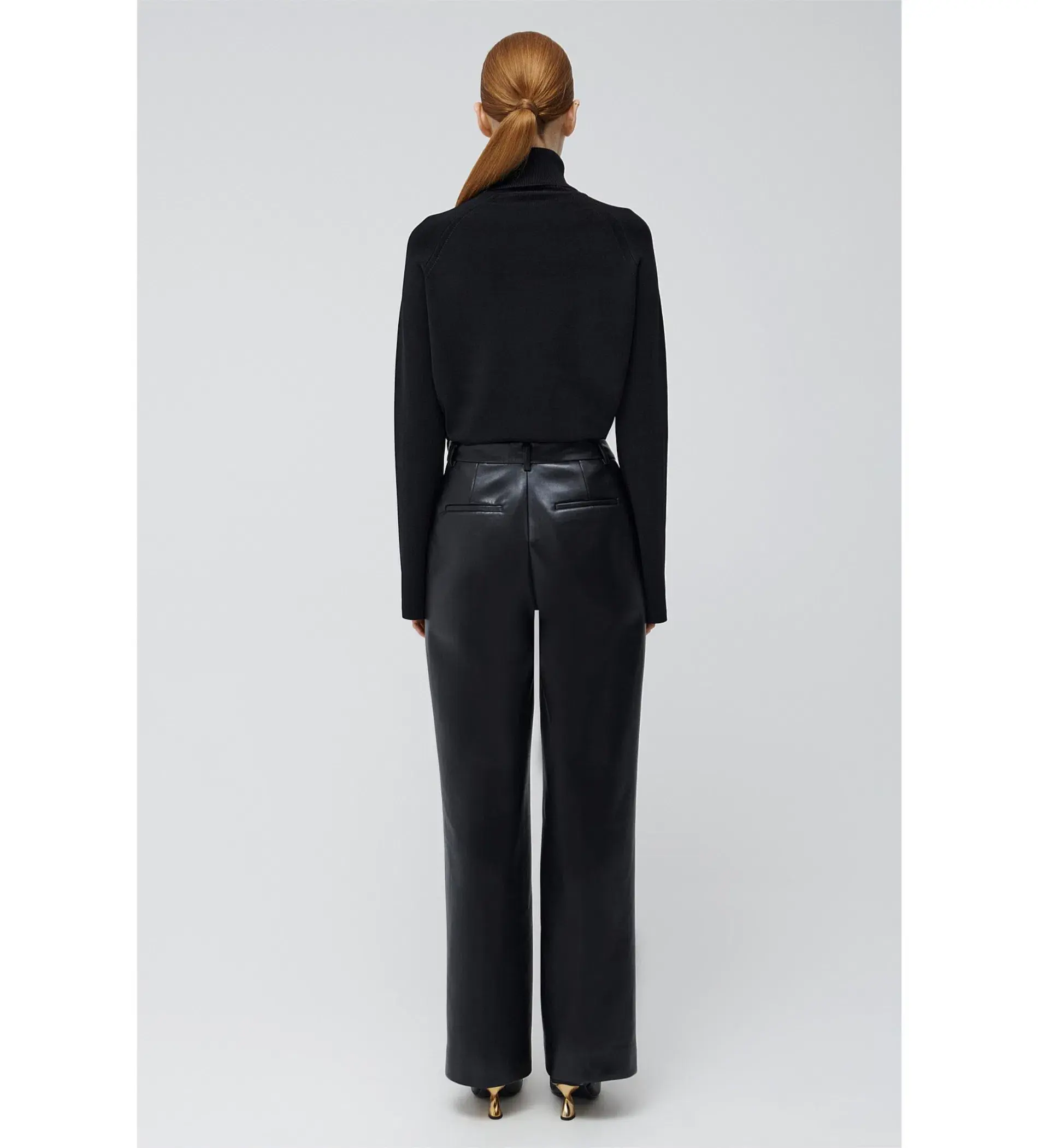 Simkhai Mateo Long Sleeve Turtleneck Top Black Size M/AU 12 - Image 3