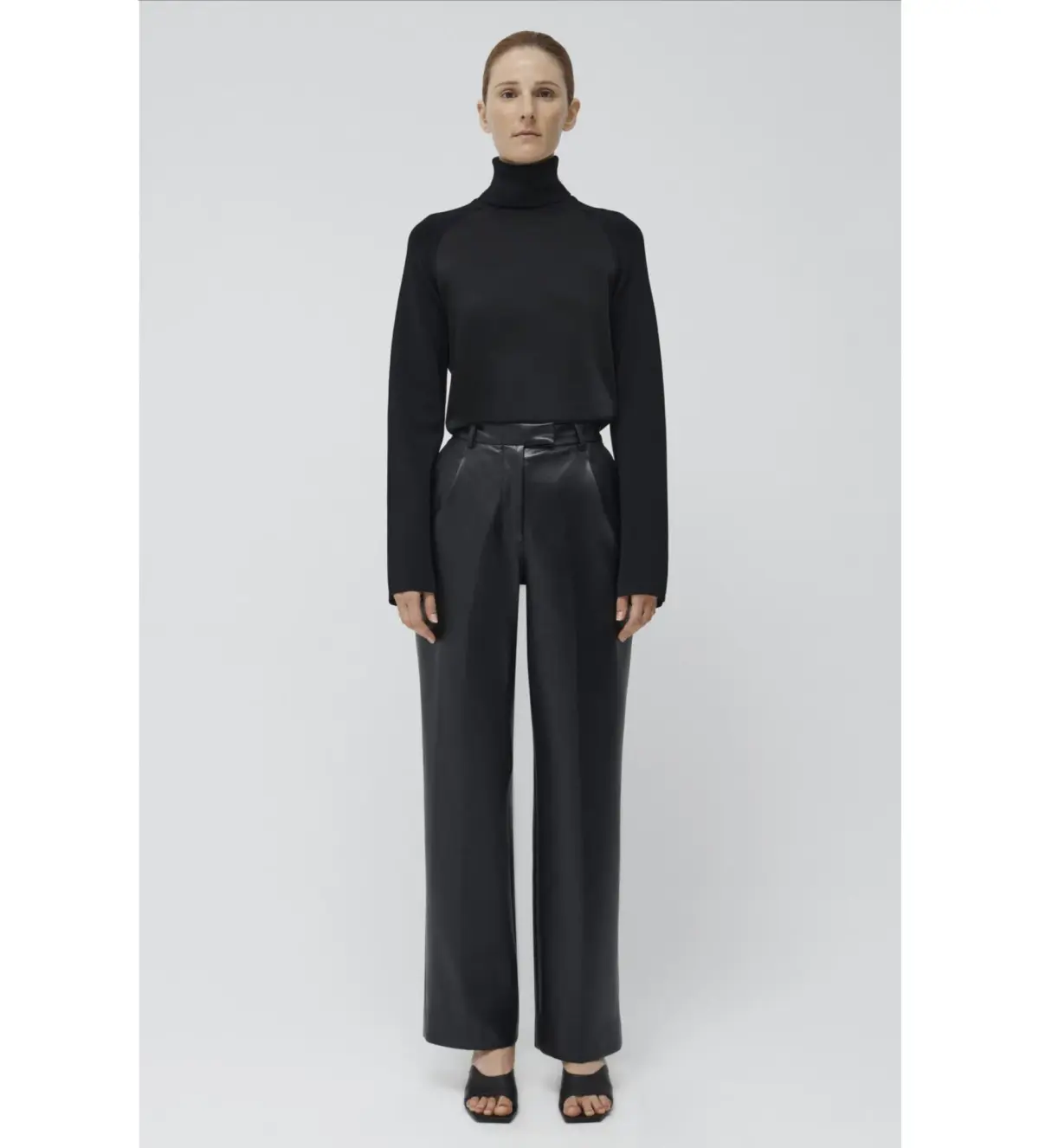 Simkhai Mateo Long Sleeve Turtleneck Top Black Size M/AU 12 - Image 1