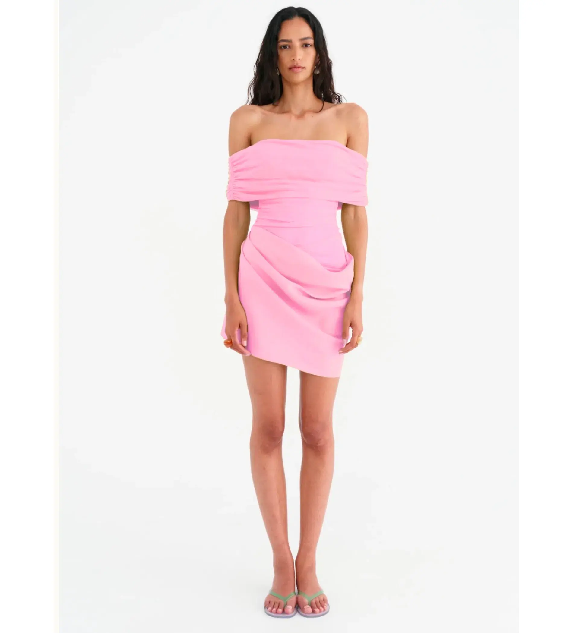 Benni Nico Off-Shoulder Mini Dress in Candyfloss Size 6 - Image 1
