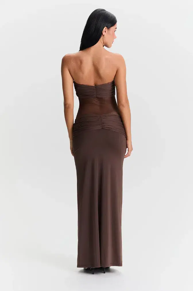 Sesha Therese Amara Maxi Dress Brown Size AU 8 - Image 2
