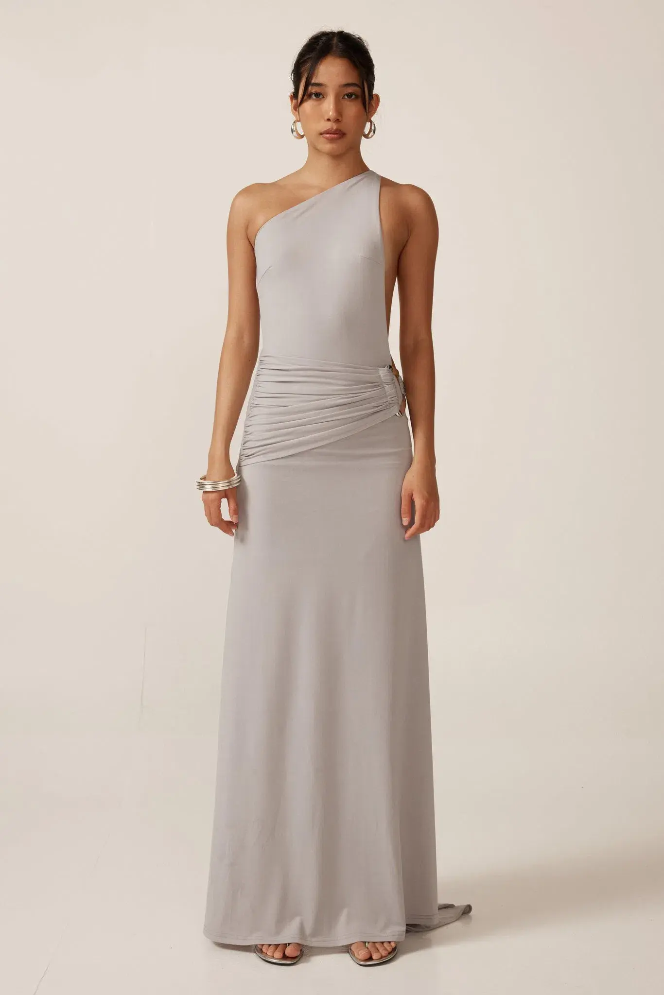 Ance Gria Gaia Maxi Dress Silver Grey Size S / AU 8 - Image 4