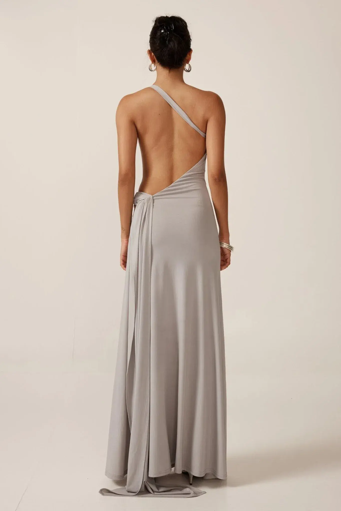 Ance Gria Gaia Maxi Dress Silver Grey Size S / AU 8 - Image 3