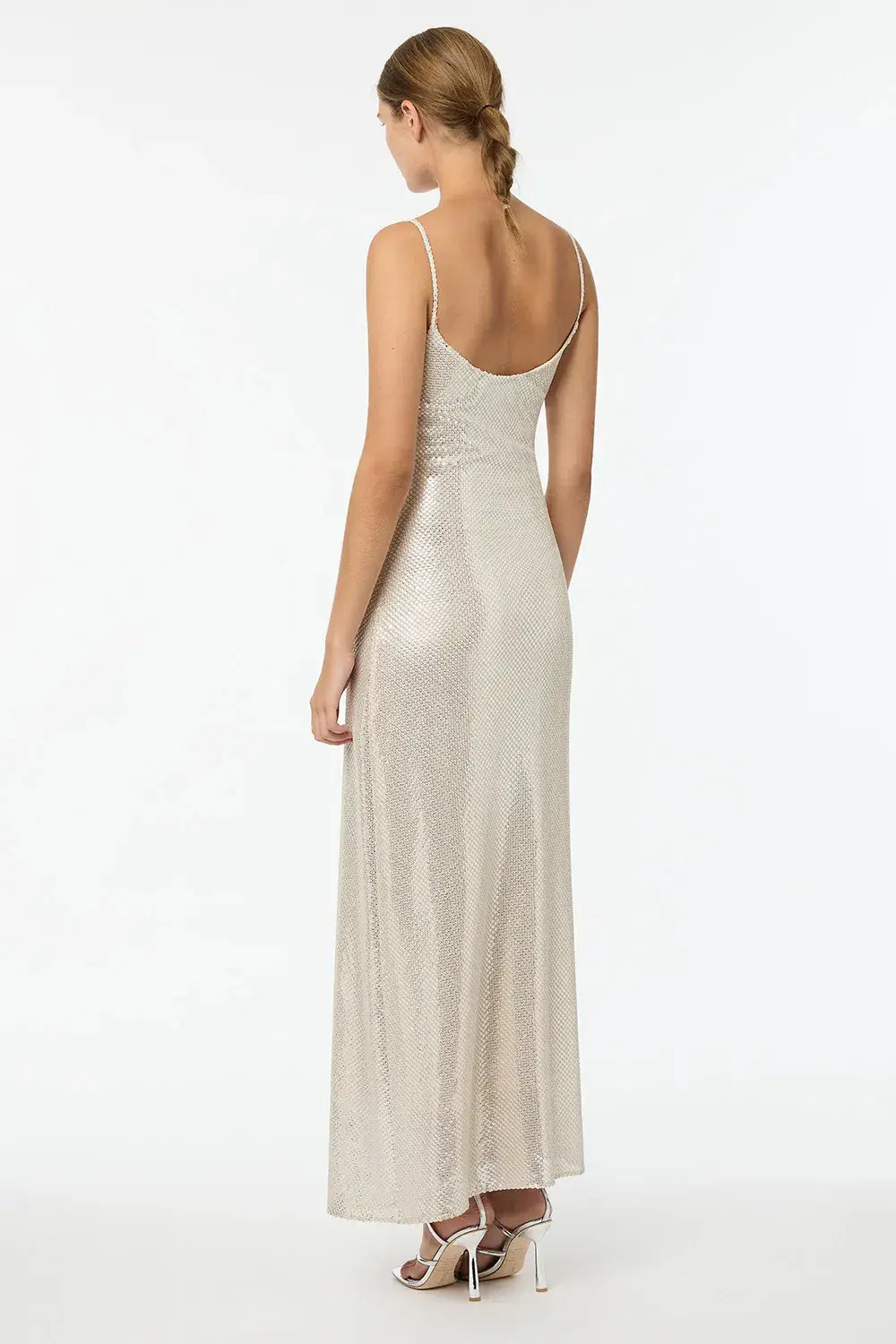 Manning Cartell High Voltage Slip Dress Nude Silver Size AU 4 - Image 2