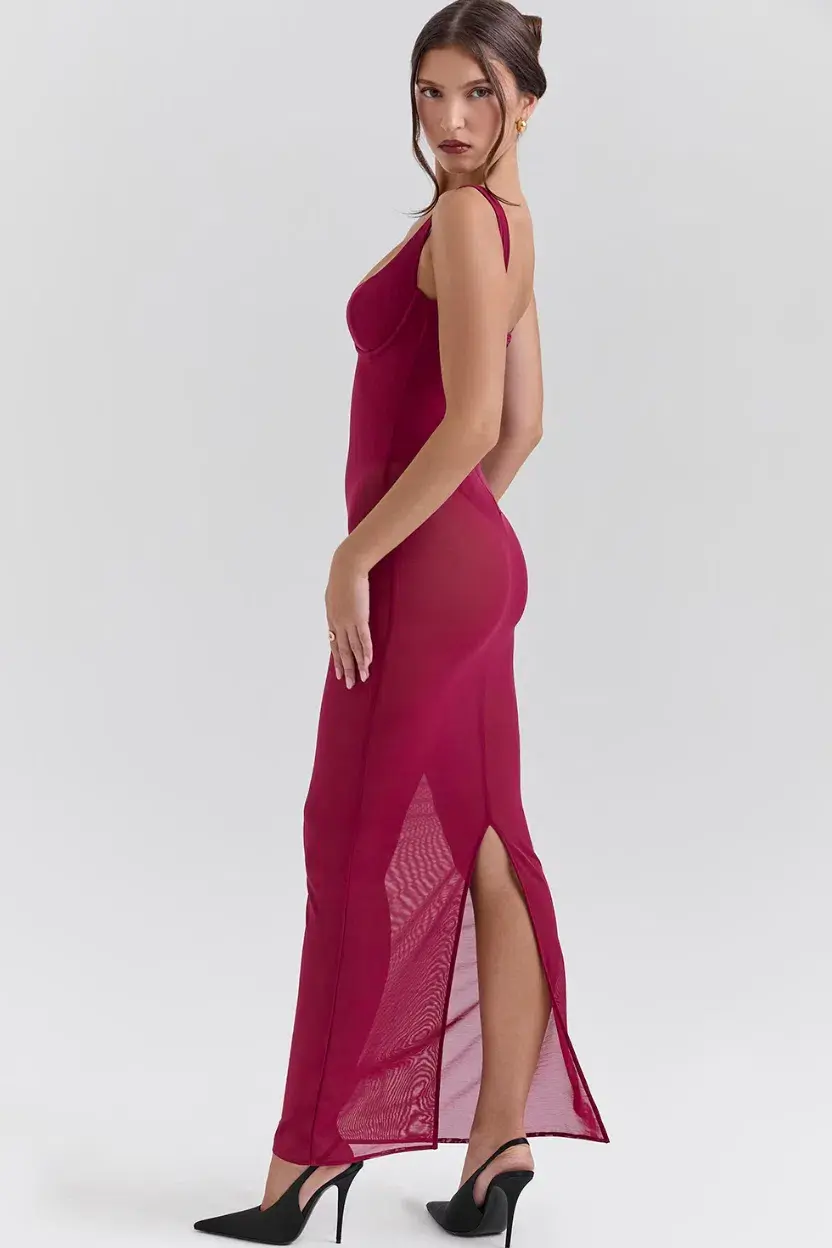 House of CB Robina Dress Red Maxi Size S / AU 8 for rent on The Volte - main image