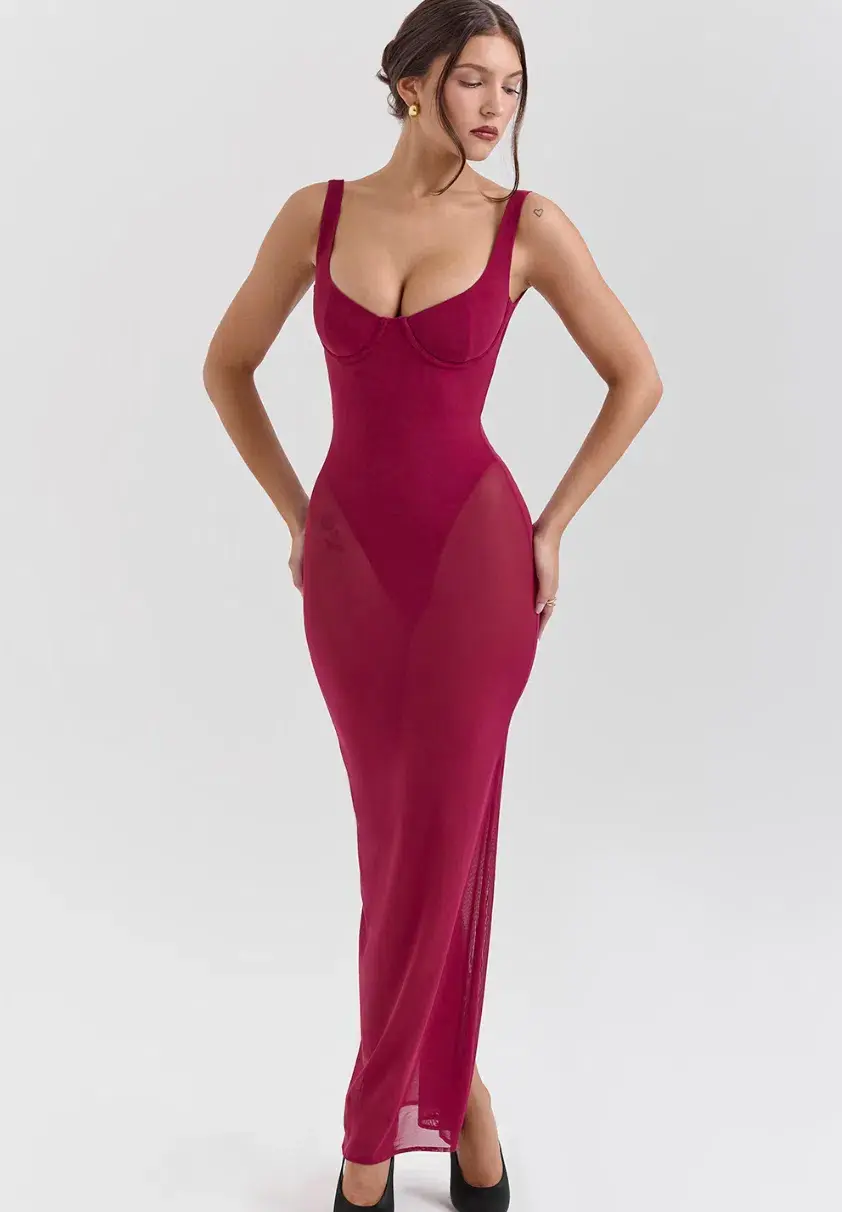 House of CB Robina Dress Red Maxi Size S / AU 8 for rent on The Volte - main image