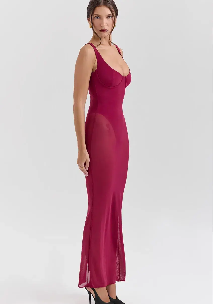 House of CB Robina Dress Red Maxi Size S / AU 8 for rent on The Volte - main image