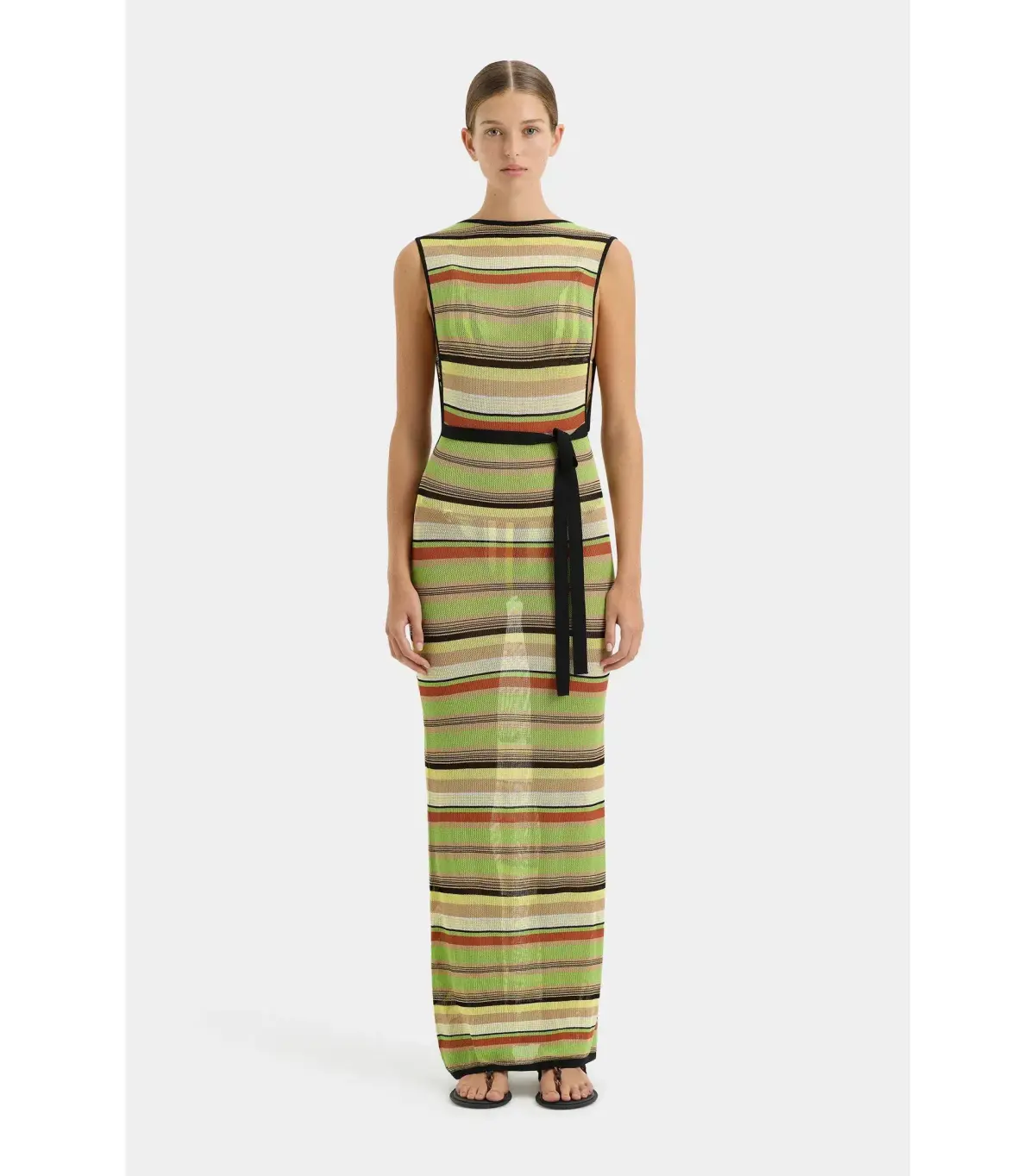 Sir The Label Coastline Tie Dress in Palm Stripe Size 4/AU 14 - Image 1