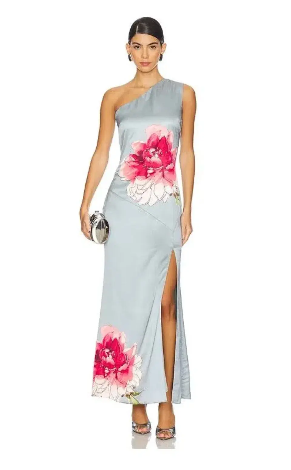 Elliatt Iliad One Shoulder Maxi Dress In Blue Size AU 10 - Image 1