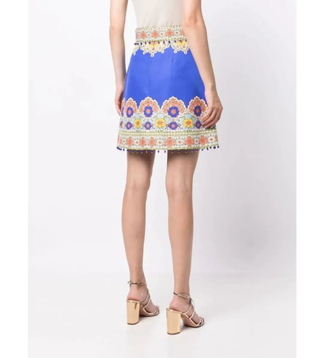 Zimmermann Cosmic Capricorn Mini Skirt in Blue Size 1/ AU 10  for rent on The Volte - main image