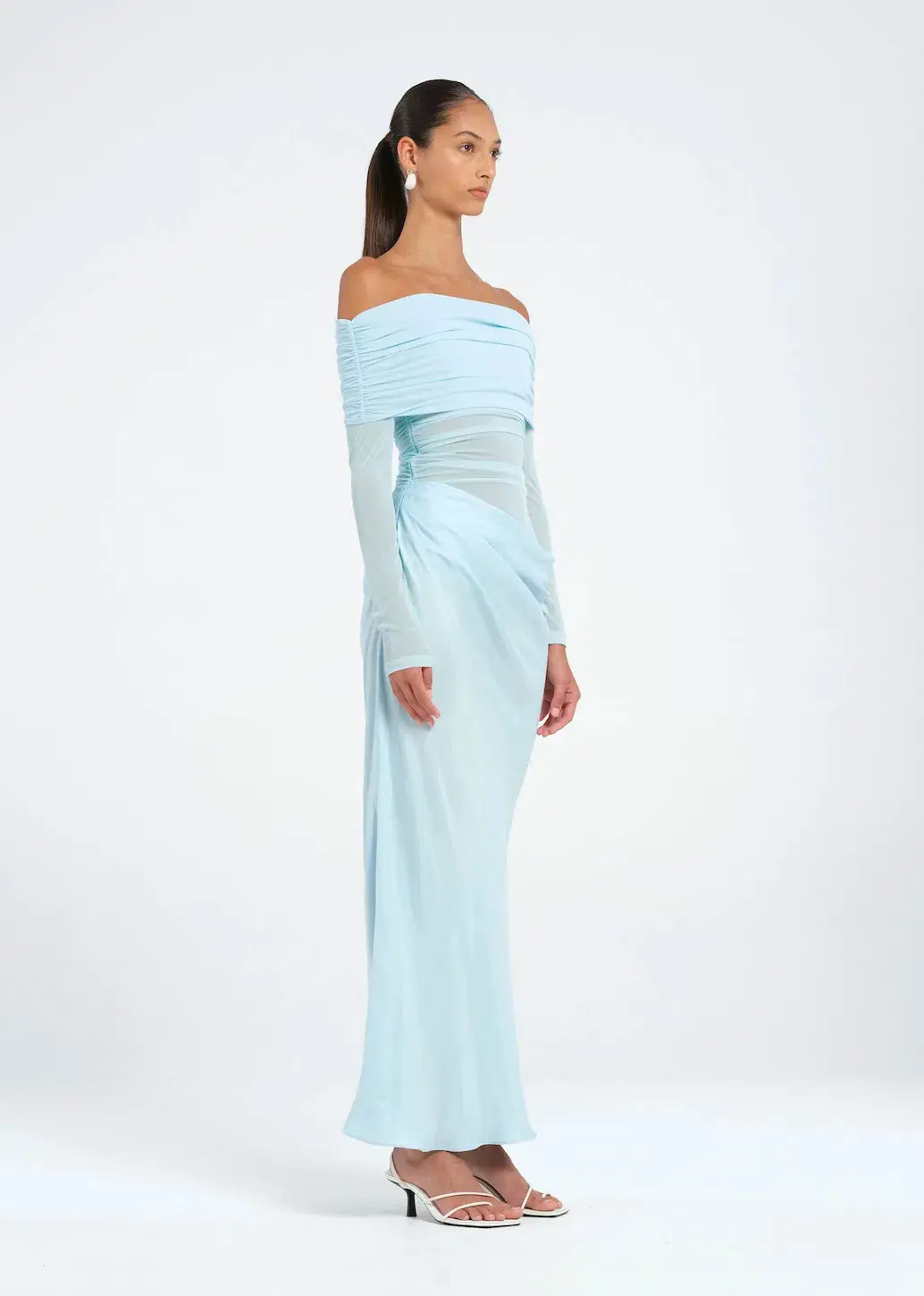 Benni Yasmin Off-Shoulder Maxi Dress Blue Size 8 / AU 8 - Image 2
