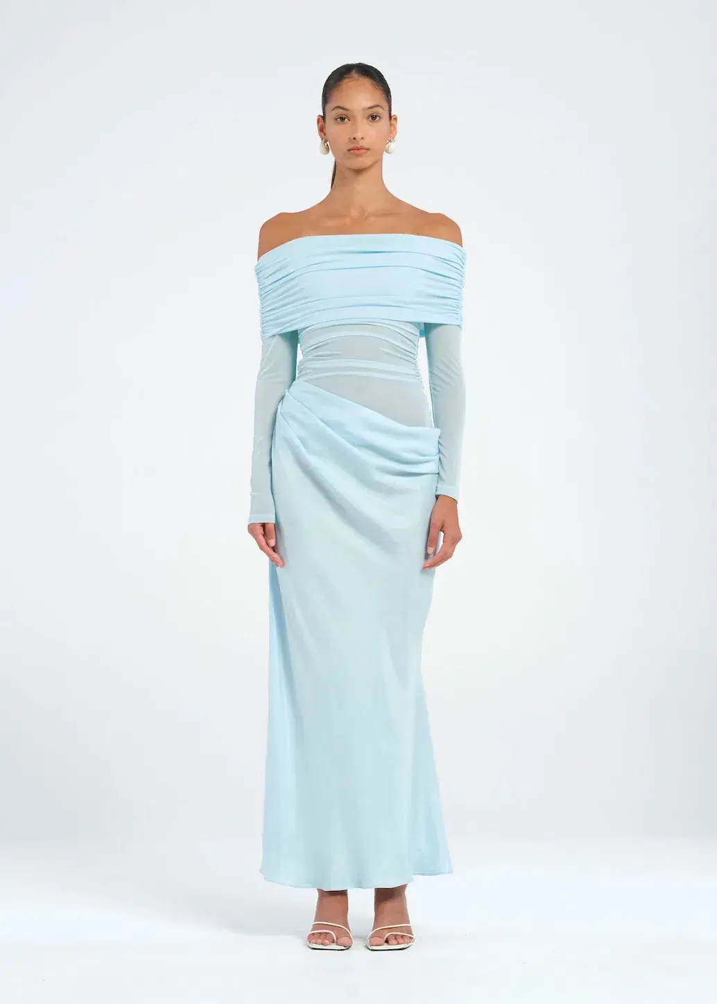 Benni Yasmin Off-Shoulder Maxi Dress Blue Size 8 / AU 8 - Image 1