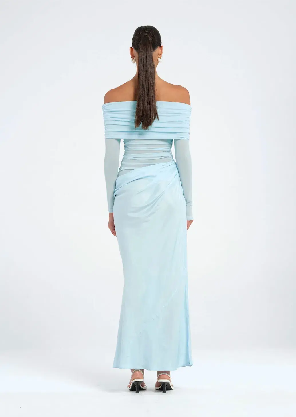 Benni Yasmin Off-Shoulder Maxi Dress Blue Size 8 / AU 8 - Image 3