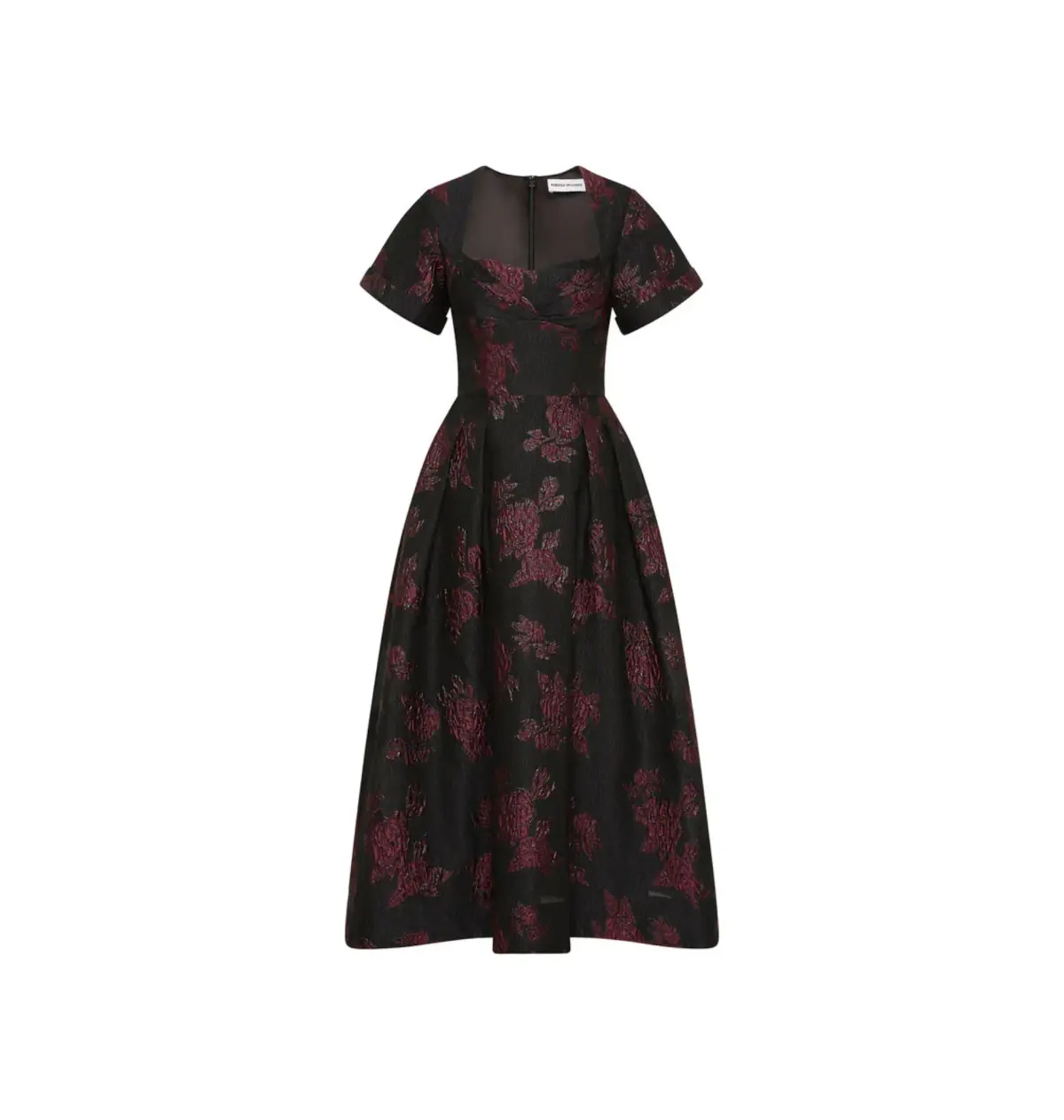 Rebecca Vallance Florentina Midi Dress Black Floral Size AU 12 - Image 4