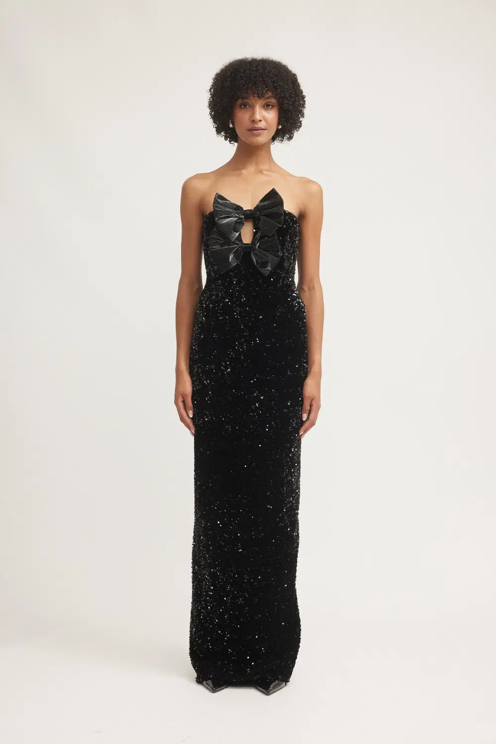 Tojha Harlynne Maxi Dress Black Sequin Size M/AU 10 - Image 2