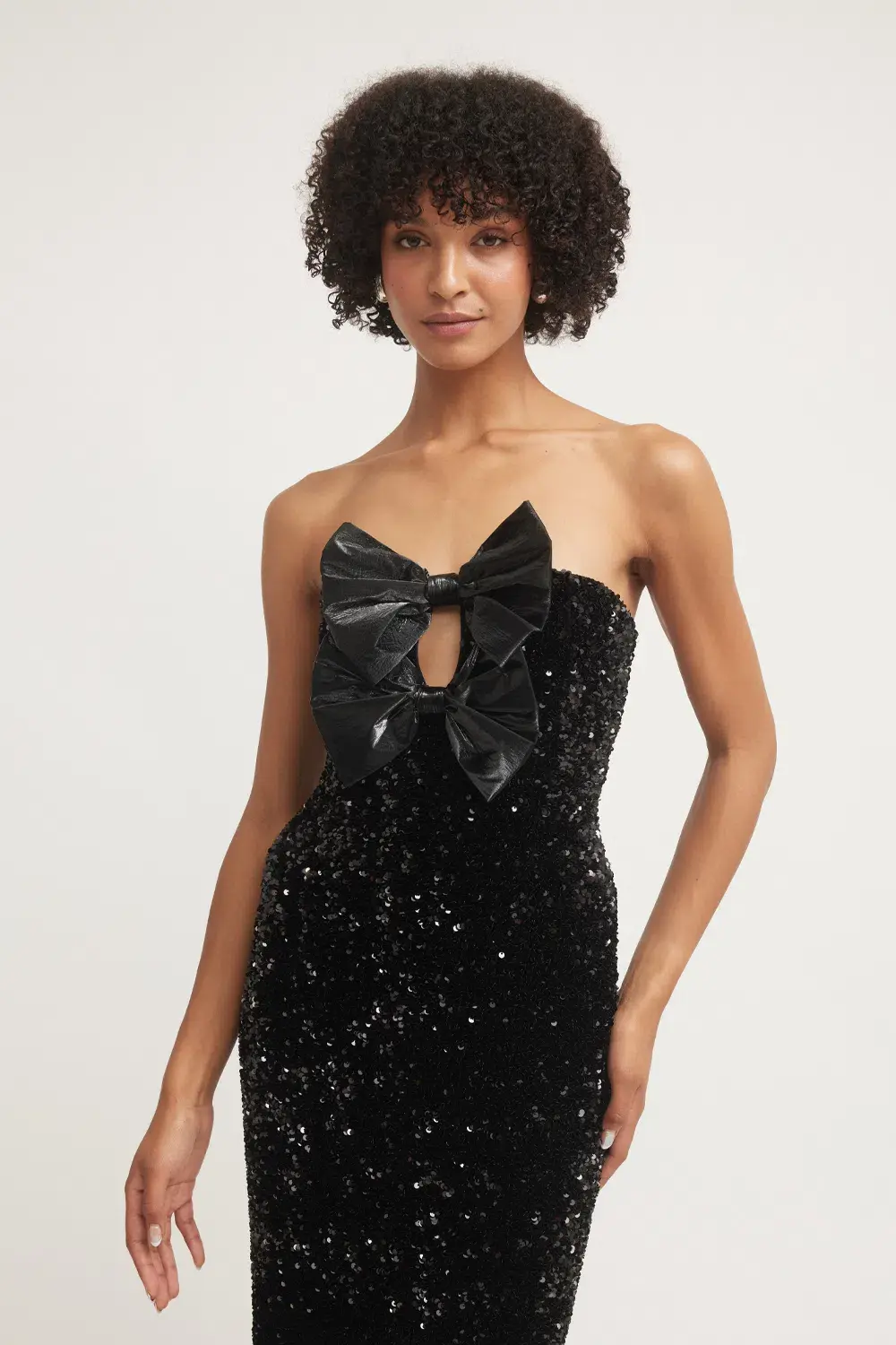 Tojha Harlynne Maxi Dress Black Sequin Size M/AU 10 - Image 5
