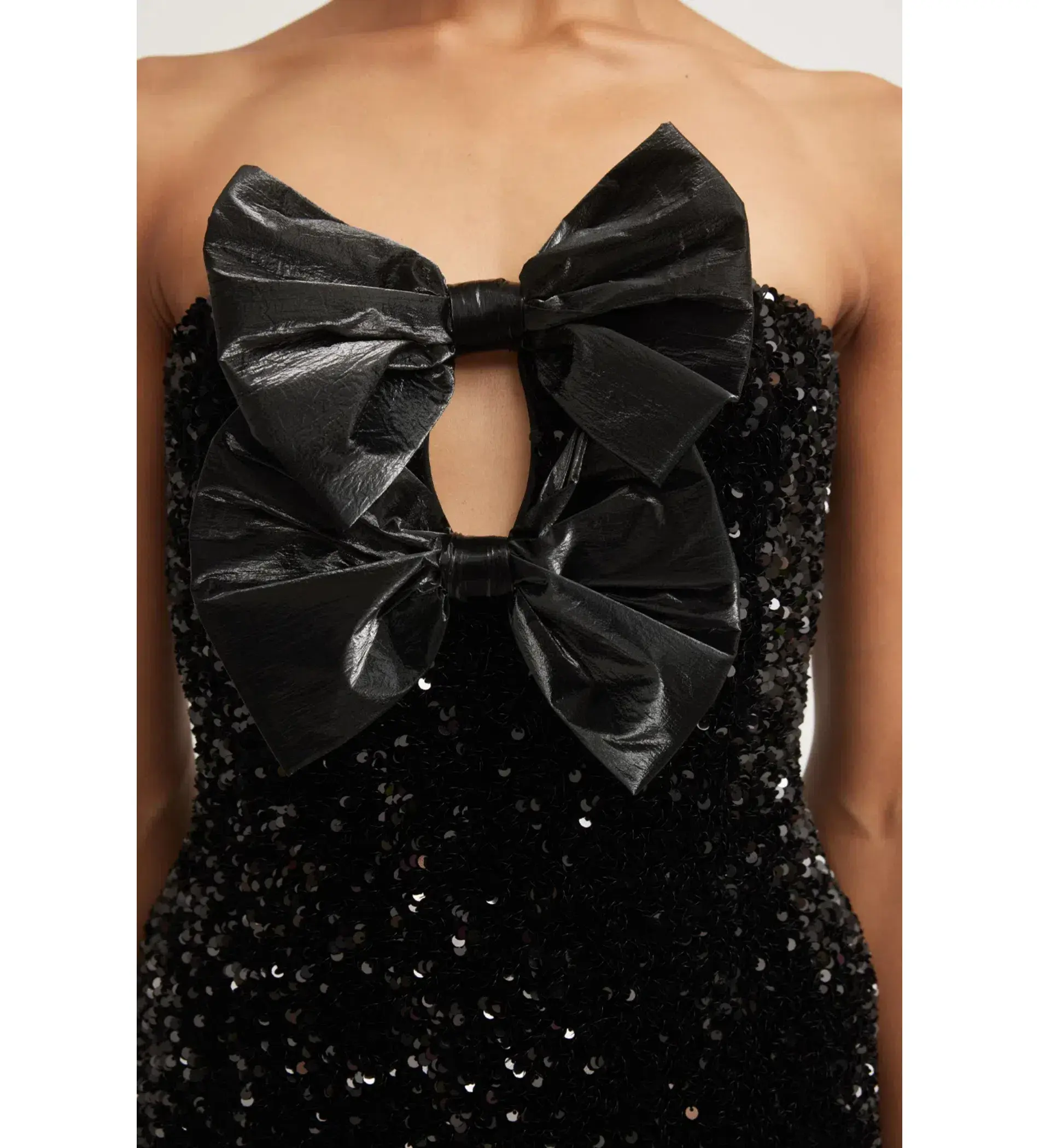 Tojha Harlynne Dress in Black Sequin Size 12 - Image 5