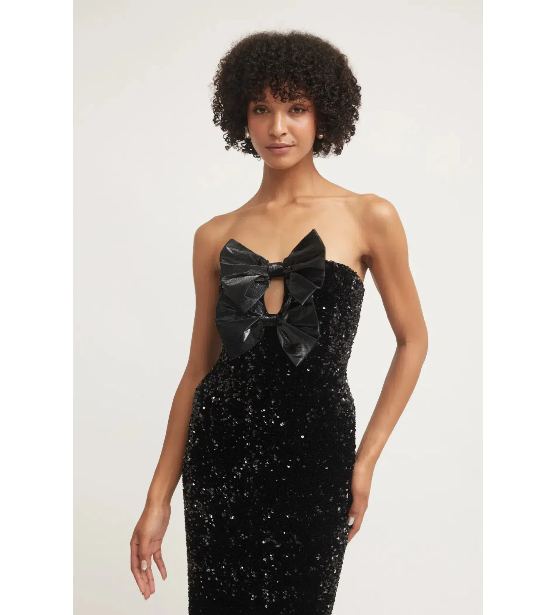 Tojha Harlynne Dress in Black Sequin Size 12 - Image 4