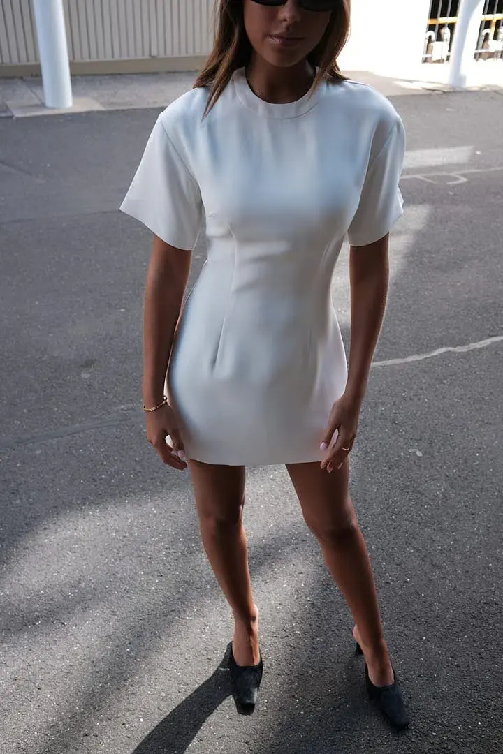 Henne Noa Mini Dress in White Size AU  10 - Image 4