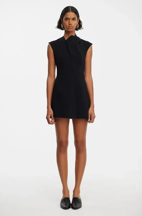 Acler Warfield Mini Dress Black Size 10 for rent on The Volte - main image