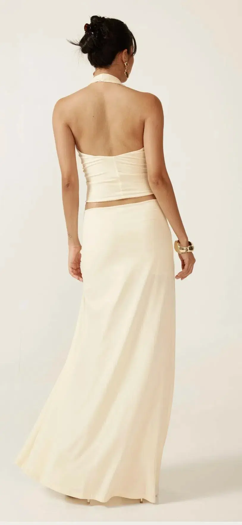 Ance Gria Nellie Set Ivory Maxi Dress Size 8 - Image 2