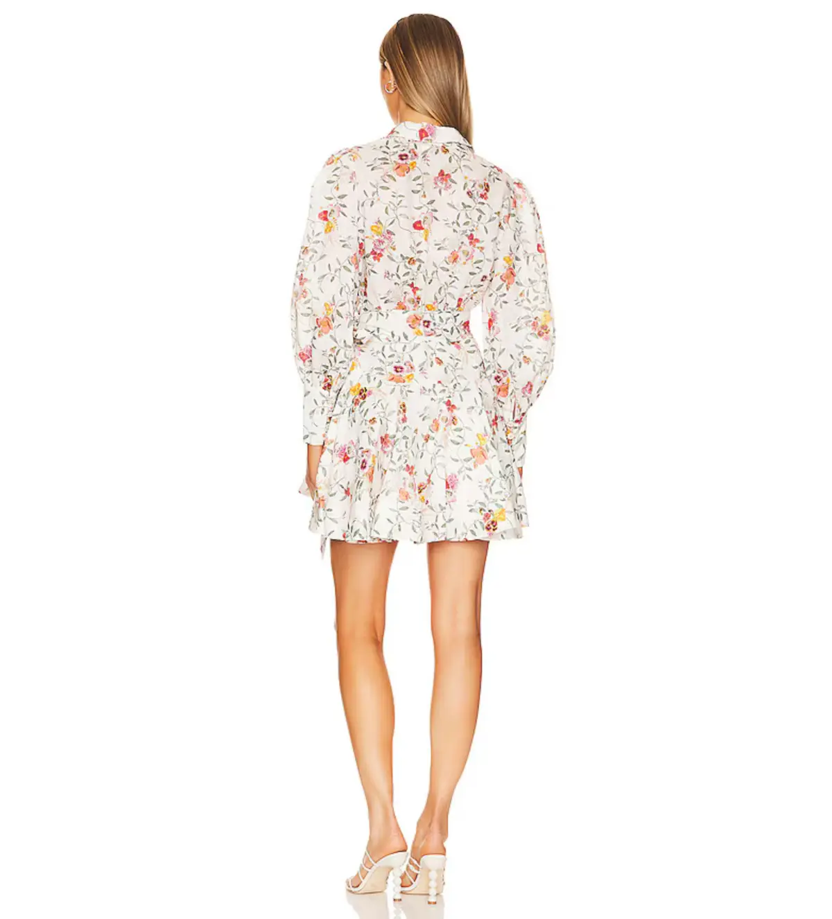 Zimmermann Wrap Linen Mini Dress in Elka Vine Ivory Print Size AU  8   - Image 2