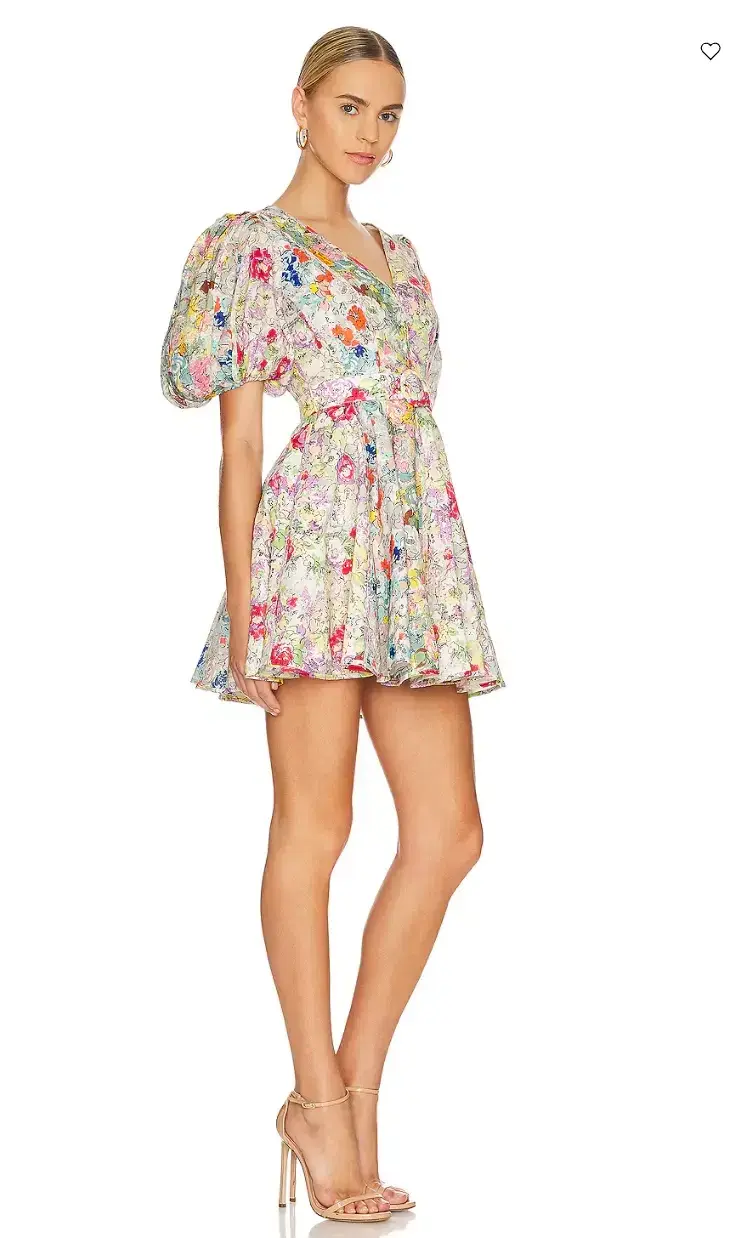 Zimmermann Clover Belted Mini Floral Print Size 16 - Image 2
