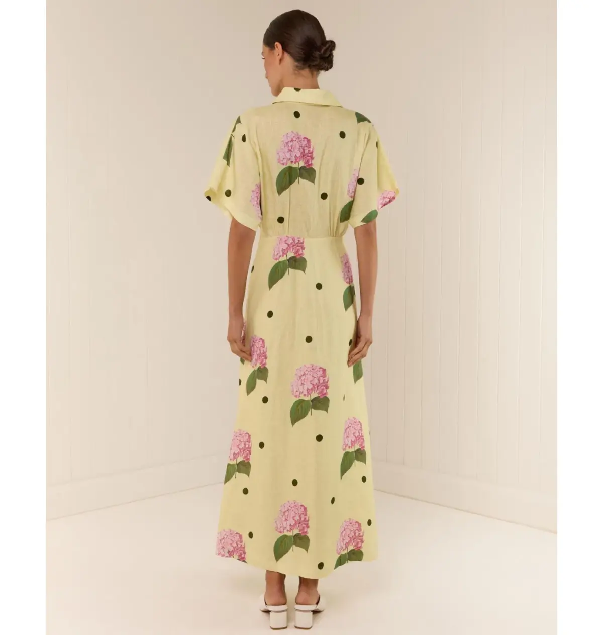 Palm Noosa Jasmine Dress Yellow Floral Size 8 - Image 3