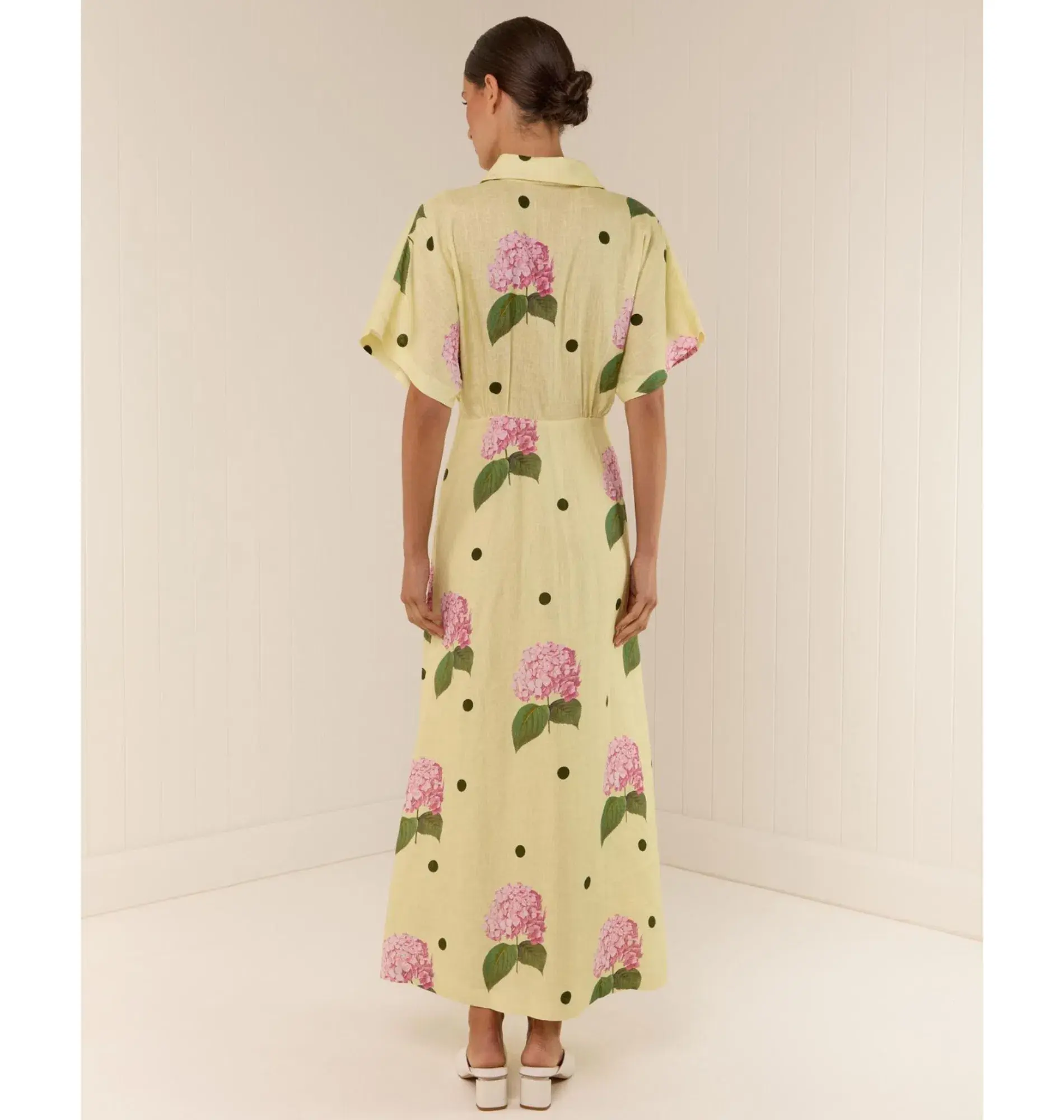 Palm Noosa Jasmine Dress Yellow Floral Size 8 - Image 3