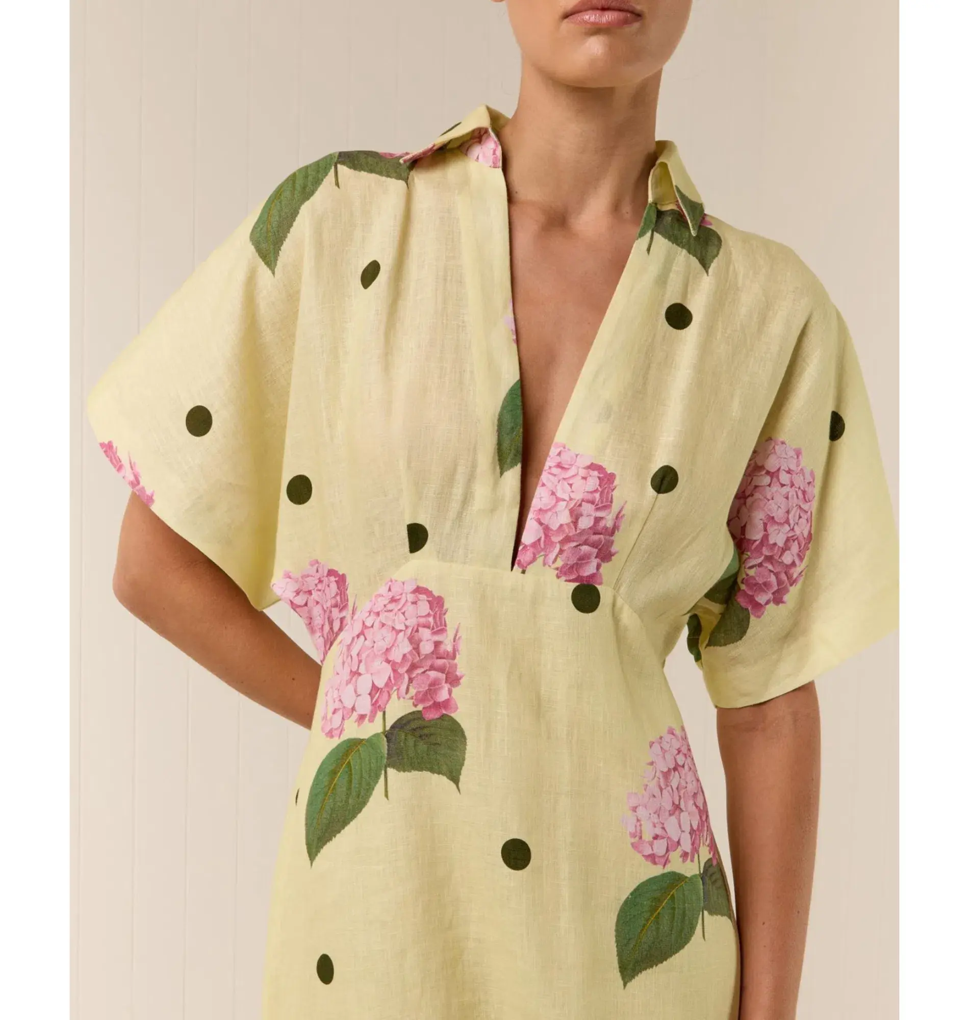 Palm Noosa Jasmine Dress Yellow Floral Size 8 - Image 4