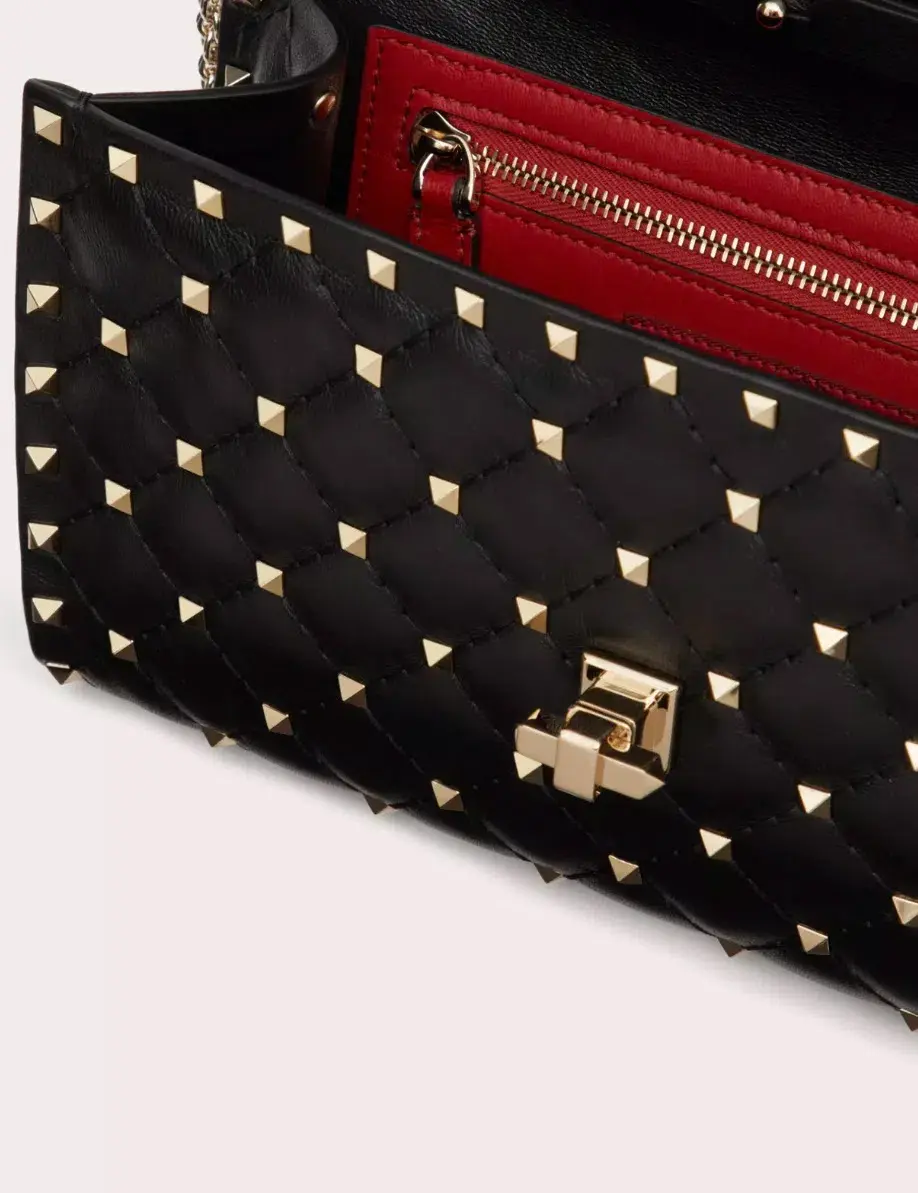 Valentino Rockstud Spike Clutch in Black - Image 4