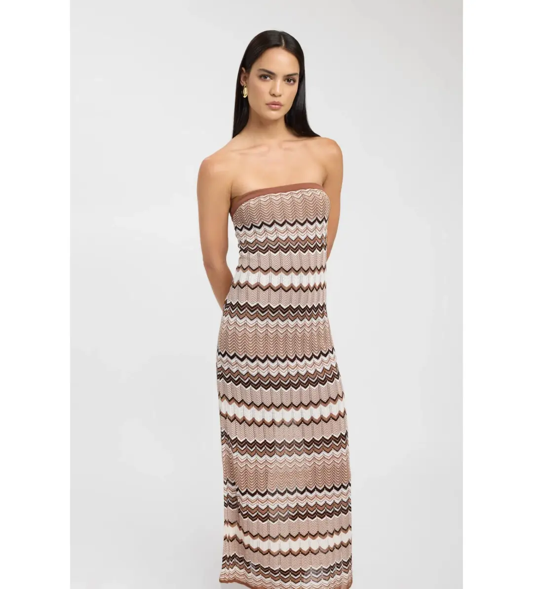 Kookai Eadie Maxi Dress in Brown Size 40/ AU 12 for rent on The Volte - main image