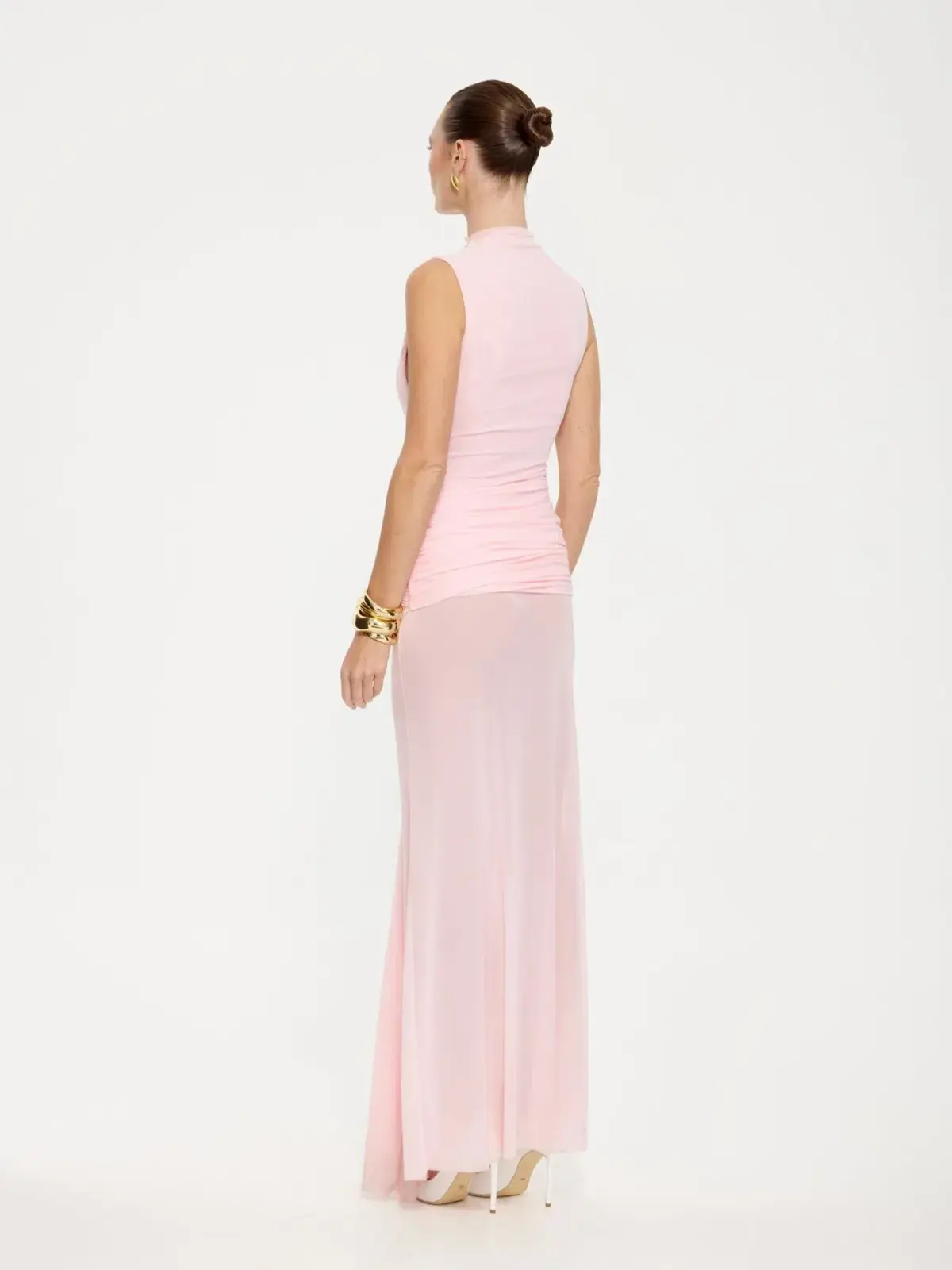 Effie Kats Roza Maxi Dress In Petal Pink Size M/AU 10 - Image 10