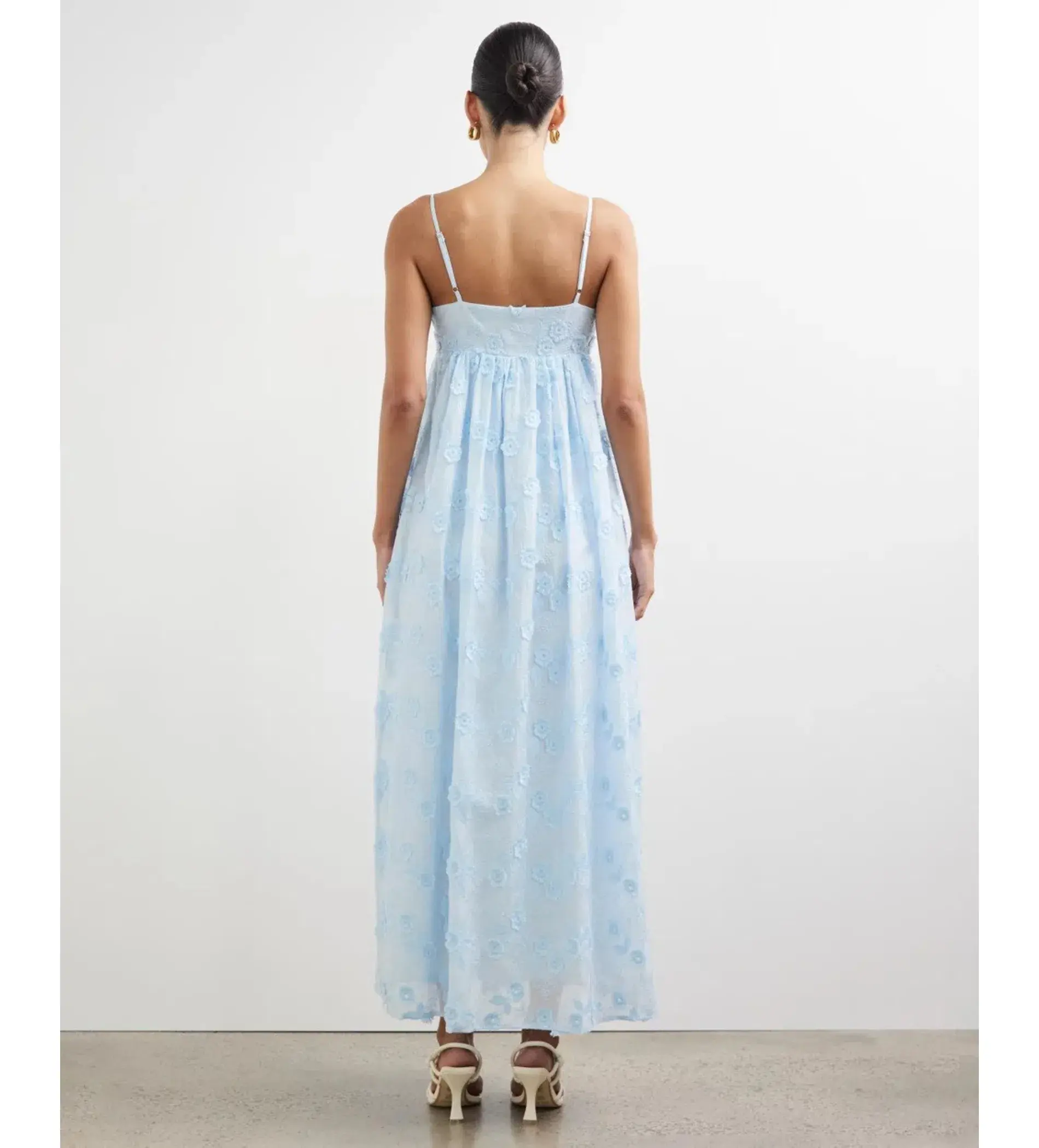 Minima Esenciales Tasnim Maxi Dress Blue Floral Size AU 16 - Image 3