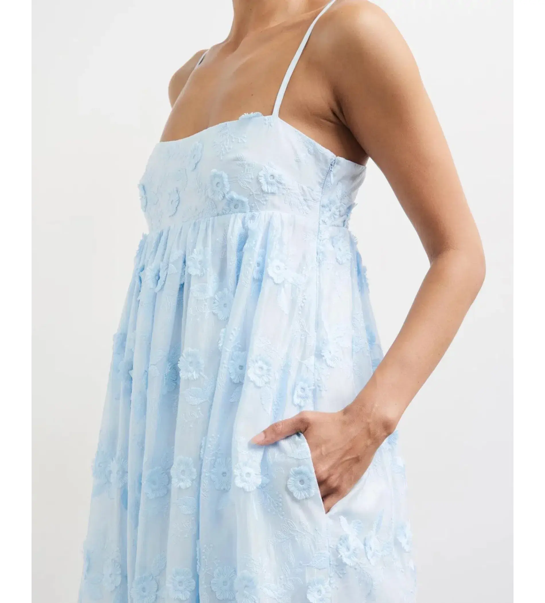 Minima Esenciales Tasnim Maxi Dress Blue Floral Size AU 16 - Image 2
