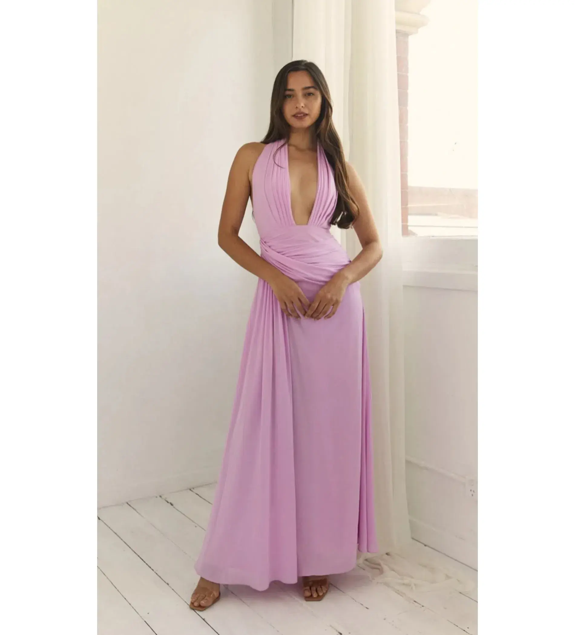 Calia Collection Antonia Maxi Dress Soft Pink Size XS/AU 6 - Image 1