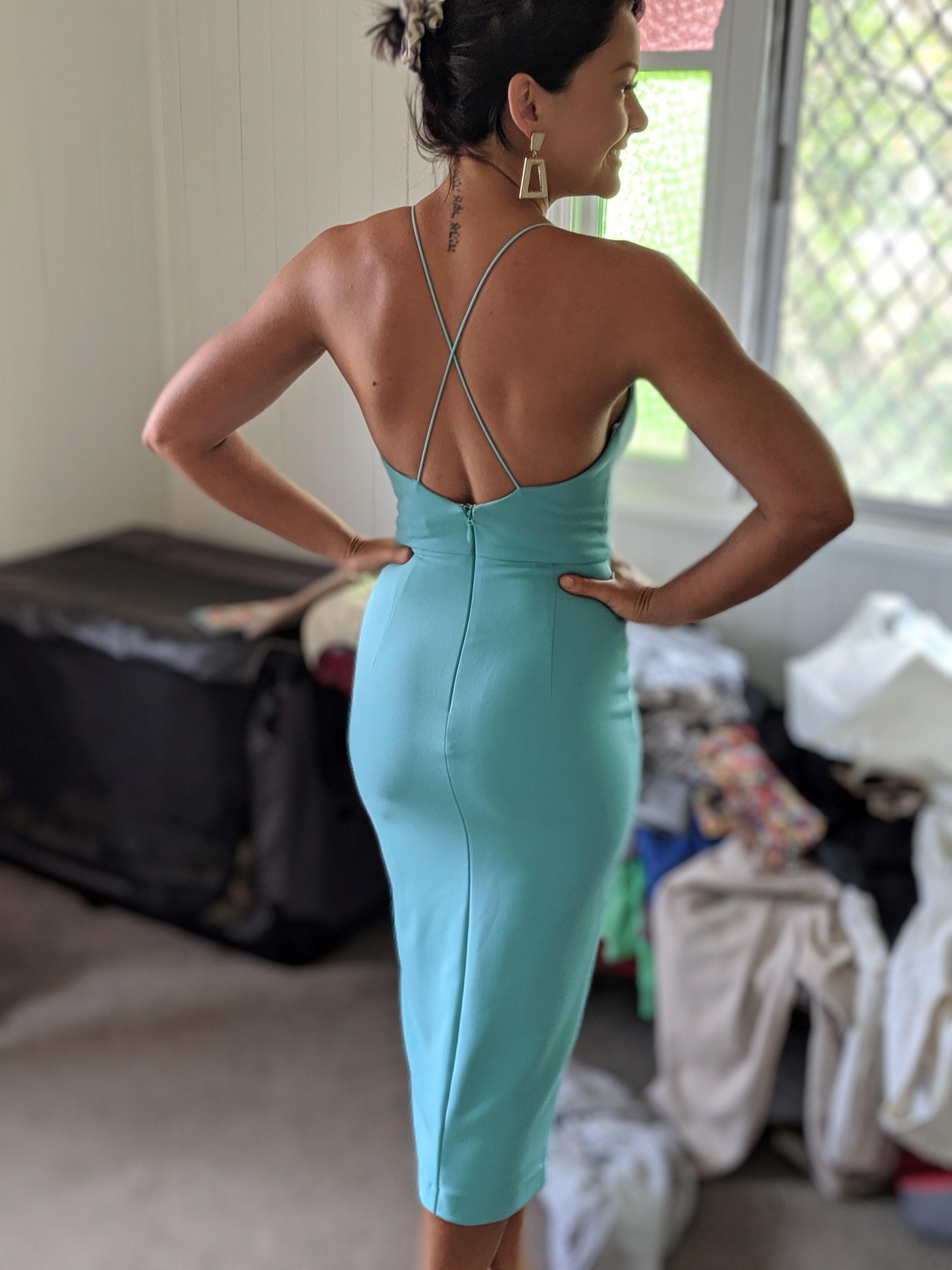 Sheike Baby Blue Spaghetti Strap Midi  Size 8 - Image 4