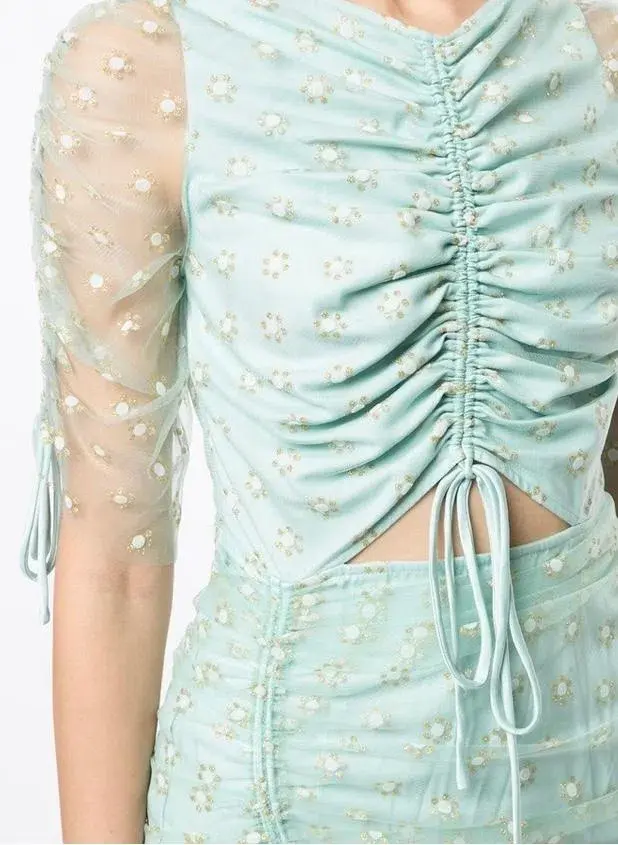 Alice McCall Stardust Midi Dusty Peppermint Dress Size AU 8 - Image 4