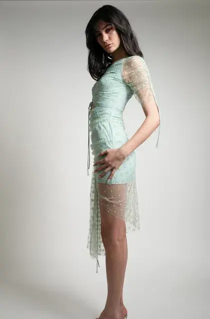 Alice McCall Stardust Midi Dusty Peppermint Dress Size AU 8 - Image 2
