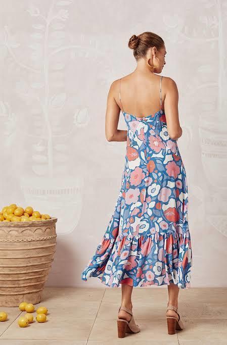 Mister Zimi Bellflower Winnie Silk Dress Size 10 for rent on The Volte - main image