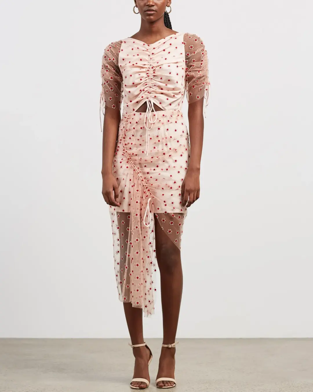 Alice McCall Stardust Mini Dress Blush Multi Size 8  for rent on The Volte - main image