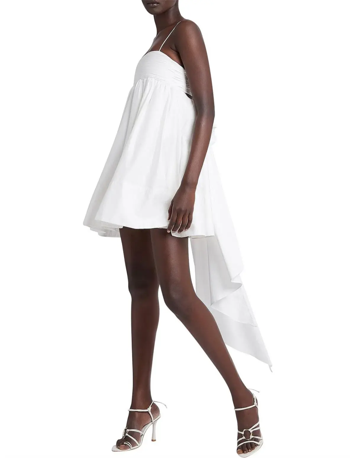 Aje Catina Bow Back Mini Dress Ivory White Size 10 - Image 5