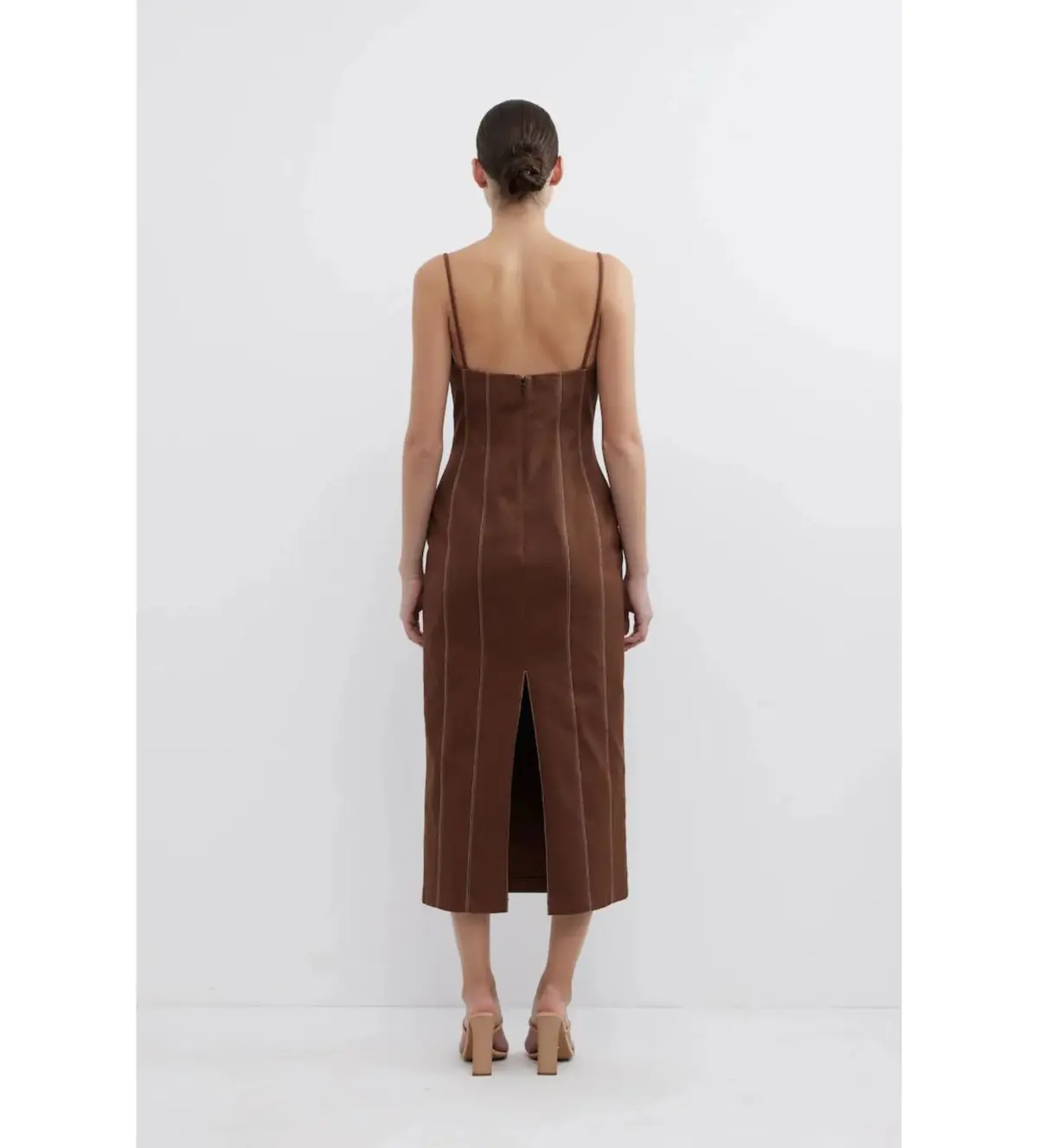 Pasduchas Aldo Midi Dress Fudge Size 10 - Image 2