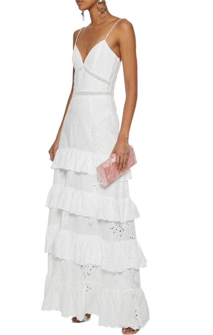 NICHOLAS White Broderie Dress Size 6 - Image 1