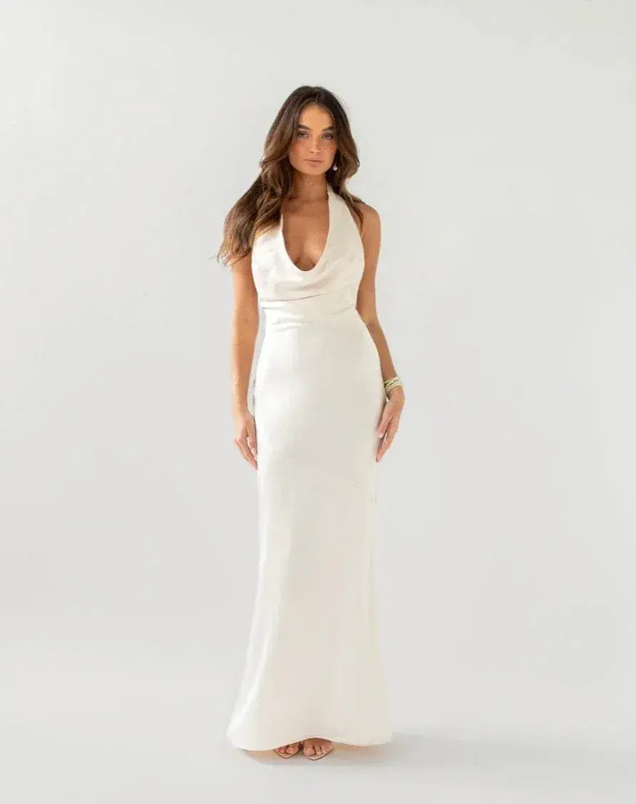 Arcane Ori Danielle Maxi Dress Ivory Size 10 - Image 1